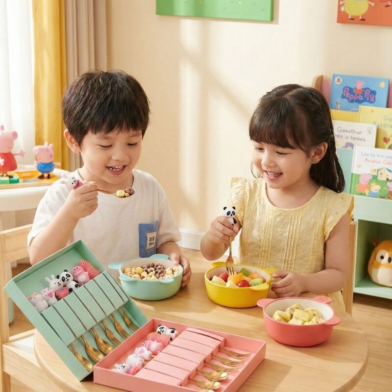Premium Quality Kids Kawaii Cutlery Set (6-Piece Set)